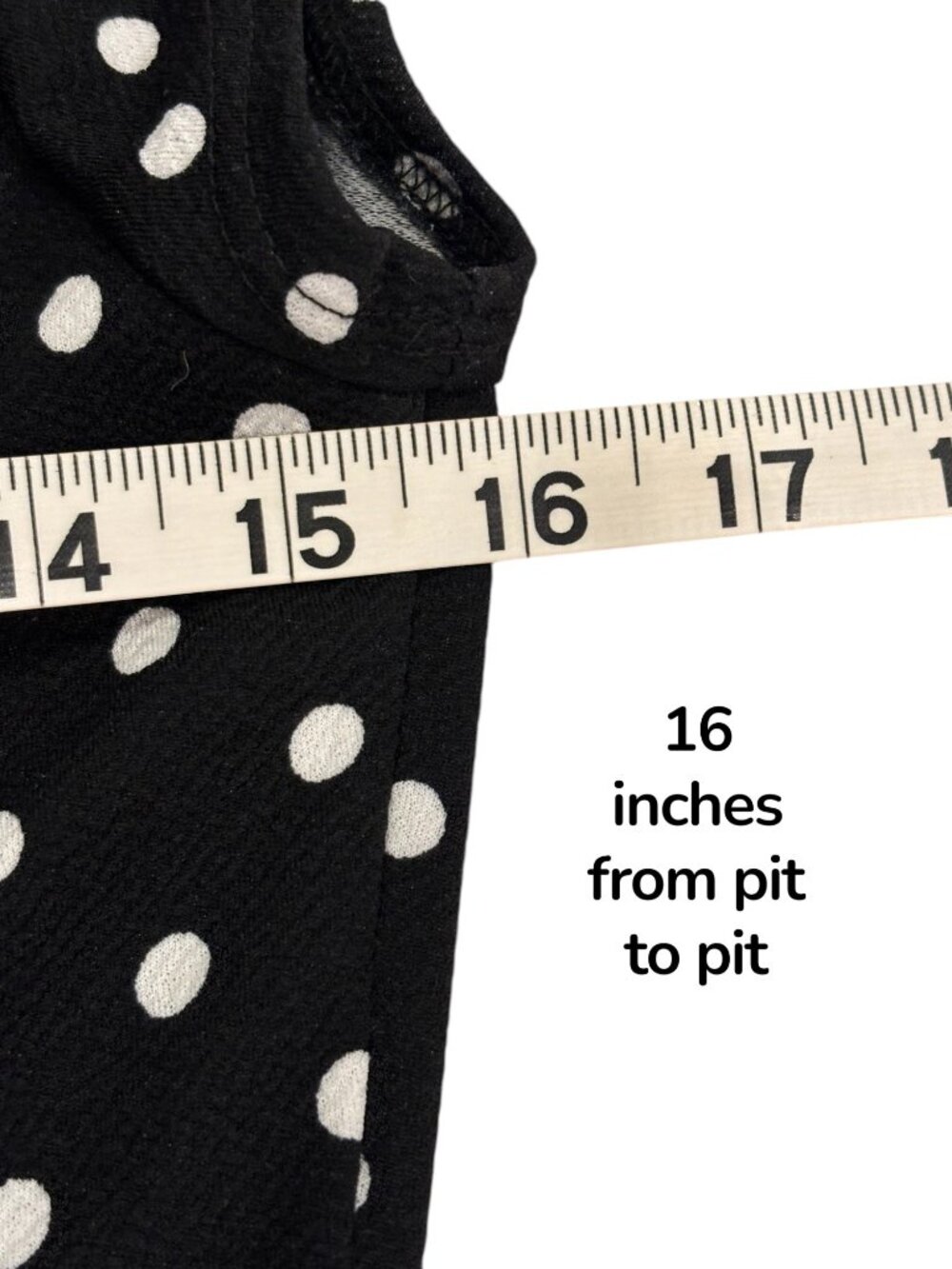 ModCloth Polka Dot Dress M Black White Fit Flare Retro Midi USA - Picture 7 of 9